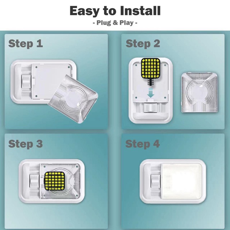 20PCS T10 921 922 912 194 RV Interior LED Light