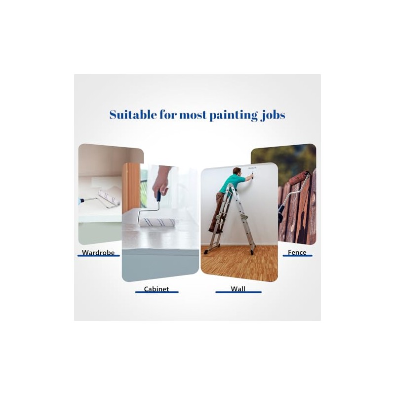 10Pcs 6 Inch Paint Rollers, Microfiber Paint Roller Covers with