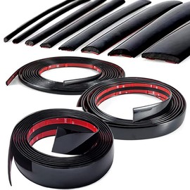 Shine & Bright Auto 16Ft Glossy Black Automotive Car Exterior & Interior Molding Trim Universal Bumper Window Door Body Side Decorative Strip Scratch-Proof (1-9/16 inch (40mm))