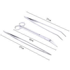 Becho Aquatic Plant Tweezers Scissor Tool - 3 in 1 Stainless Steel Steel Aquarium Tank Tool Set for Fish Tank Plants