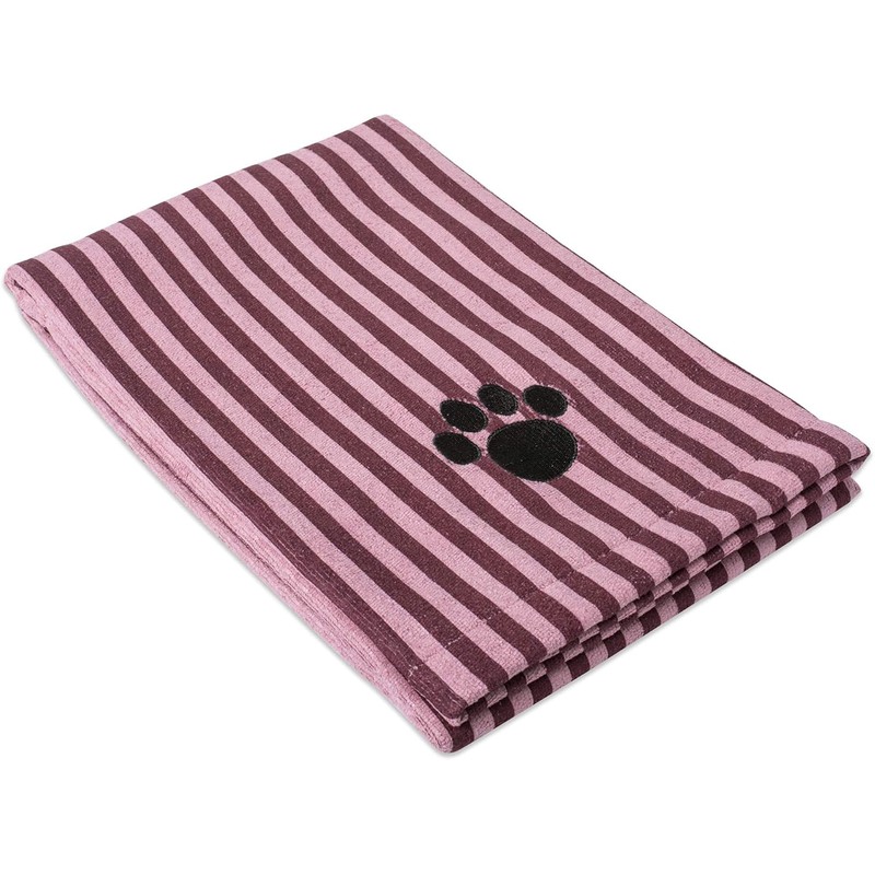 DII Bone Dry Microfiber Pet Bath Towel with Embroidered Paw