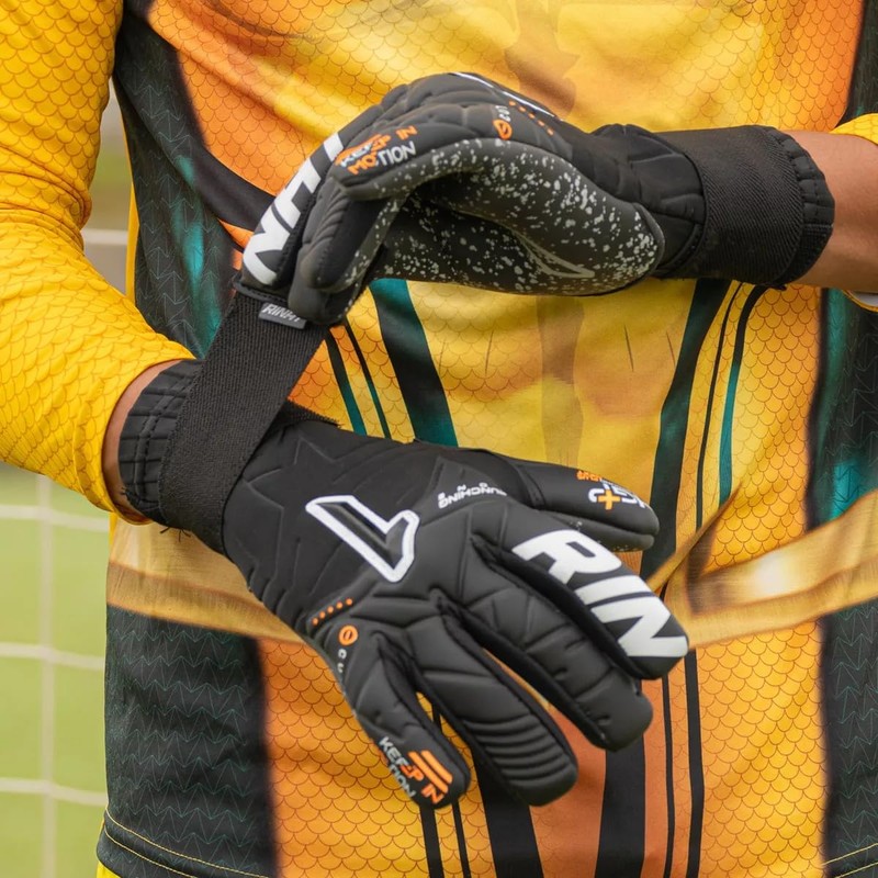 Rinat Guantes de Portero Kratos Semi - Golero Sport (Negro,