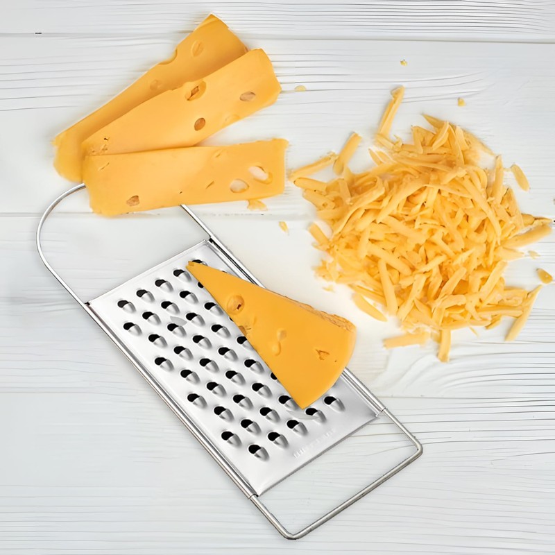 2 Pack Cheese Grater Handheld, Flat Coarse Stainless Steel Food