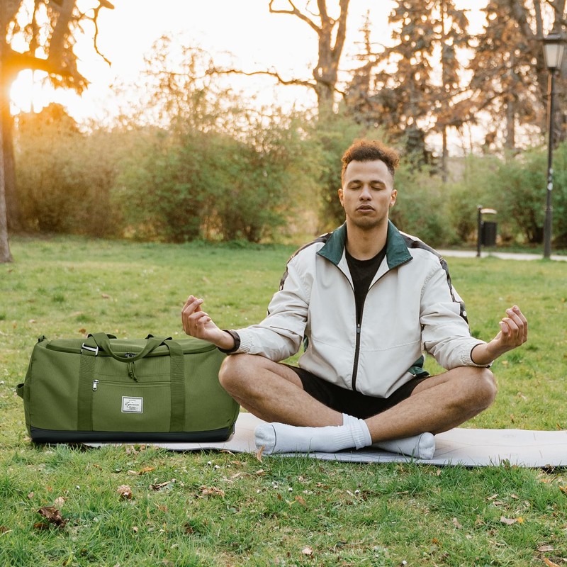 Lyweem Sports Gym Bag Men - Large 60L Travel Duffle