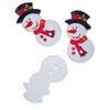 Handarbeit-Lieblingsladen Snowman 36 x 18 mm 2 Holes Craft Buttons