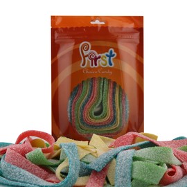 FirstChoiceCandy Sour Strip Chewy Candy Belt 4 Oz (1-Pack, Mixed-Fruit)