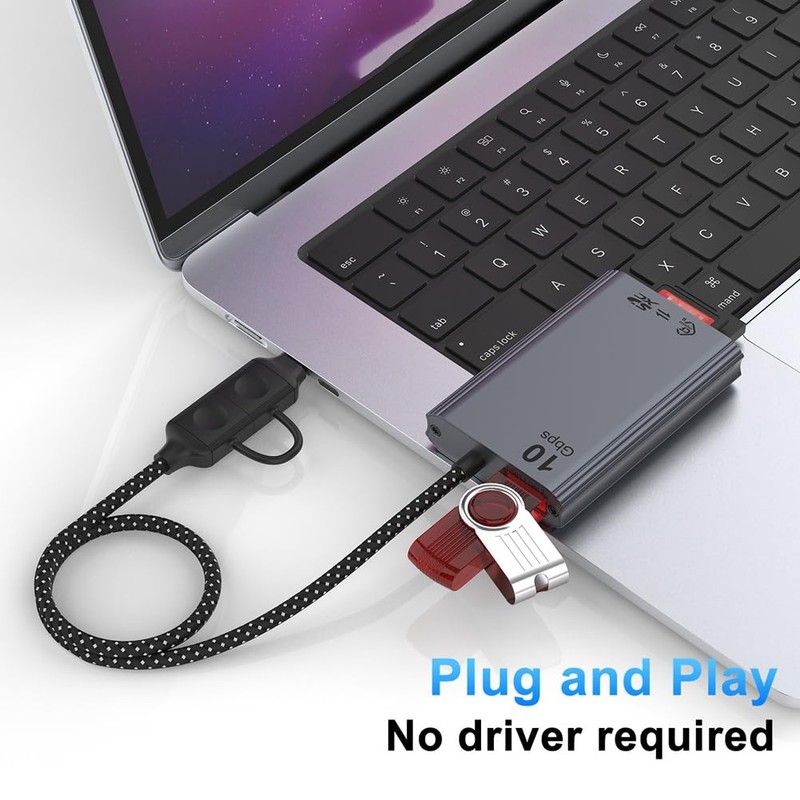 Comphic CFexpress Type B and SD Dual-Slot Memory Card Reader,