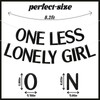 One Less Lonely Girl Banner - Black Bachelorette Party Decor,