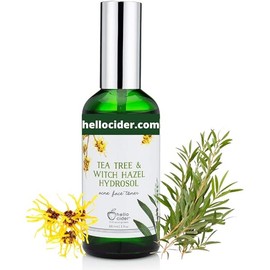 Tea Tree Witch Hazel FACE Toner - Organic Hydrosol, Astringent Facial Spray - Reduce Blemish, Prevent Acnes, Restore pH, Tone. All Skin Type.USA Small Business-Hello Cider