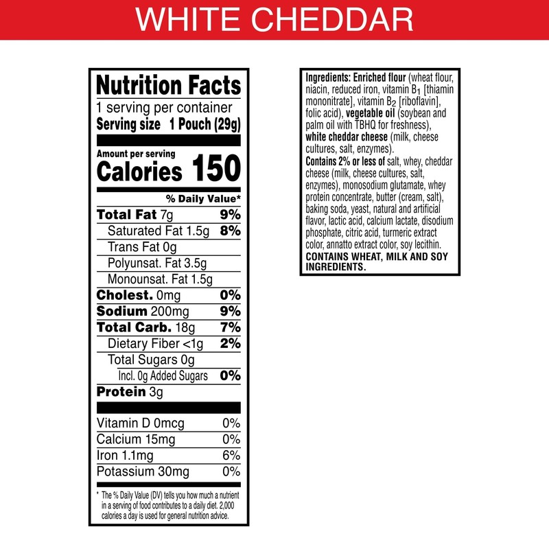 Cheez-It Cheese Crackers, Baked Snack Crackers, Lunch Snacks, White Cheddar