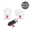 Wenko Vacuum Bags Travel Set of 6 Clear Polythene, 9.5