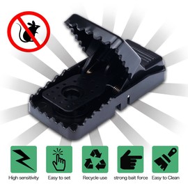 Mouse Trap, Mice Traps That Work Best Snap Traps for Small Mice and Mouse Outdoor Indoor Quick Kill and Reusable Mouse Traps 6 Pack