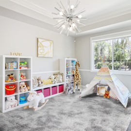 FVVRAX Area Rugs Living Room Rug, Soft Fluffy Shaggy Bedroom Rug Floor Carpet, Large Carpets for Kids Girls Dorm Nursery Bedside Rug, 92x153cm, Tie Dyed Light Grey