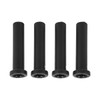 4pcs Front A Arm Long Bushing with Spacer Black Replacement