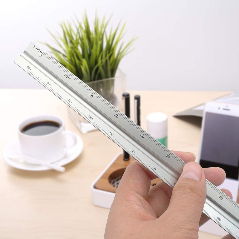 Tuloka Triangular Scale Scale 12 Scale Ruler for Architectural Drawing