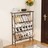 JZM Shoe Rack Storage, Narrow 4 Tier Metal Shoe Storage