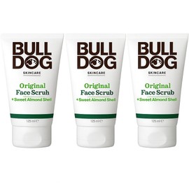 BULLDOG SKINCARE - Original Face Scrub For Men Exfoliating Almond Shell Scrub 125ml x 3 Pack