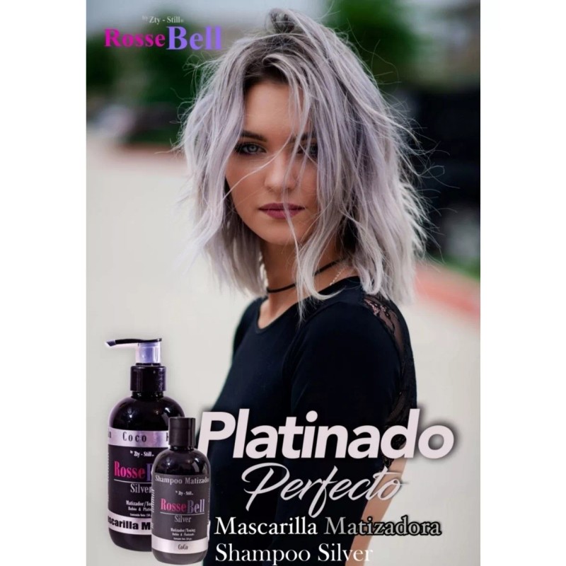 RosseBell Shampoo Y Mascarilla Silver, Rose Bell