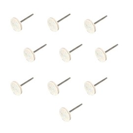 10 Pieces Wool Polishing Pads, 25mm Wool Felt Polishing Pads, T Shape Rotary Tool Fixing with 3mm Shank for Metal/Jewelry/Ceramic
