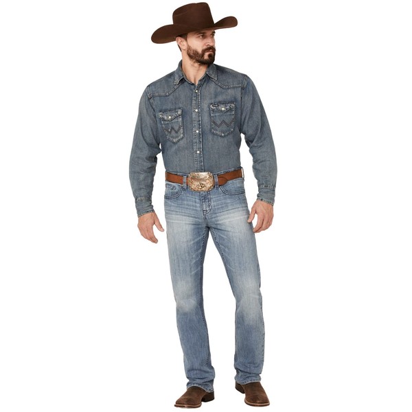 Cody James Men's Buckskin Light Wash Slim Straight Stretch Denim
