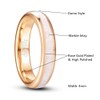 Vakki 4mm Mens Tungsten Carbide Ring Inlaid with Marble for
