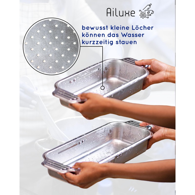 Stainless Steel Sink Strainer Extendible / Kitchen Organiser Variable /