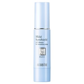 ACSEINE Mild Sunshield SPF 28, PA++ (Sunscreen Moisturizing Base Cream), 0.8 oz (22 g)