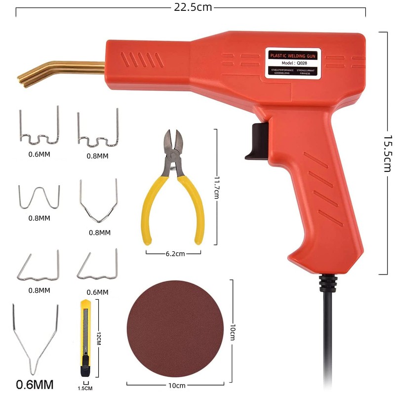 Bumper Repair Plastic Welder Kit, Stapler Welding Machine, 7 Types