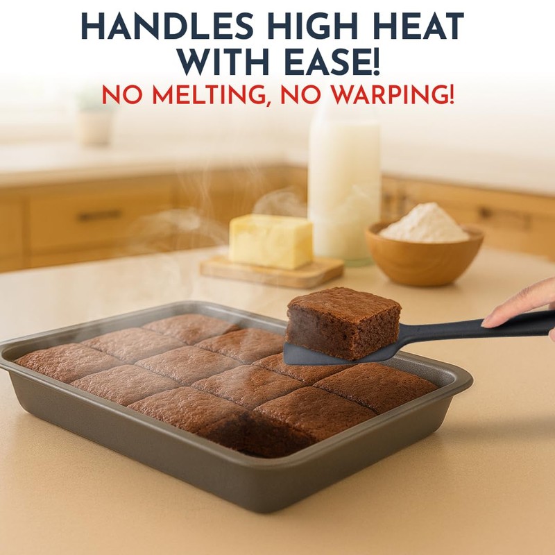 4-Piece Silicone Baking Spatula Set - Rubber Spatulas Silicone Heat