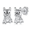French Bulldog Earrings 925 Sterling Silver Cute Dog Stud Earrings
