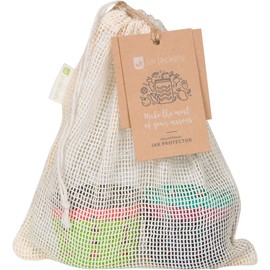 JarJackets Silicone Mason Jar Protector Sleeve - Fits 4oz Jelly Jars | Package of 6 | Multicolor (Multicolor, 6)