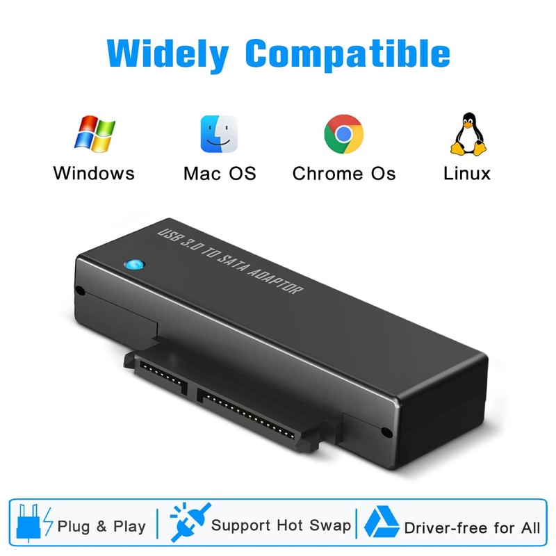 SATA to USB Adapter, USB 3.0 to SATA Hard Drive