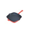 Chinese red enamel cast iron frying pan
