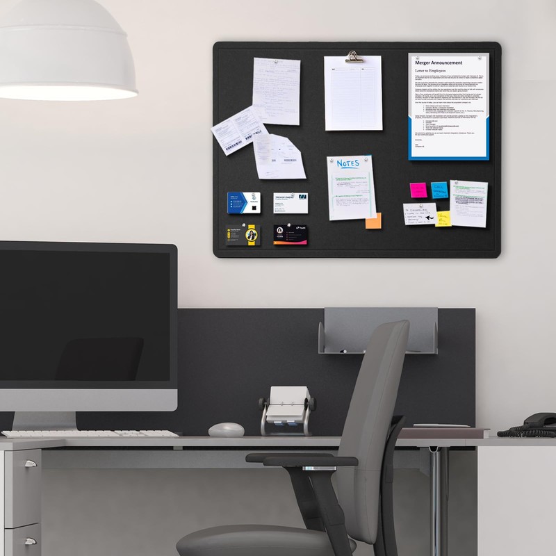 Large Bulletin Board - 48 x 36 Inches, Decorative Felt