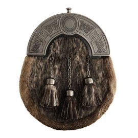 Dress Sporran Kilt for Men Premium Leather Quality Traditional Scottish Kilt with Chain Belt Kilt Accessories for Men (Leather, Dress Antique Celtic Cantle)