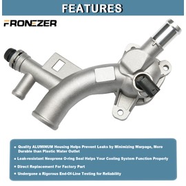 Aluminum Engine Coolant Housing Water Outlet Kit with Inlet Hose and Oil Cooler Hose Compatible with 2011-2021 Chevy Cruze Sonic Trax, Buick Encore 1.4L Replaces 25193922, 902-846, 13251447, 55596898