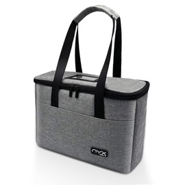 NENYX Resuable 3 Cups Drink Carrier for Delivery with Handle and Adjustable Dividers,Insulated Drink Caddy Cup Holder Bag for Take Out,Beverages Carrier Tote with Handle for Outdoors(Gray)