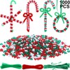 Christmas Tri-Shaped Beads Plastic Tri Beads with 50 Pieces White