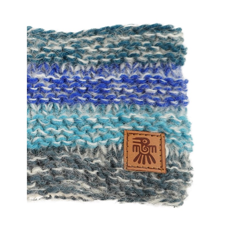 Pachamama Women Wool/Mohair Ear Warmer Headband Fleece Lined Handknitted Neutral