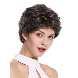 WIG ME UP - DW2339-823 Women's Wig Short Slightly Wavy Grey Black Grey Dark Grey