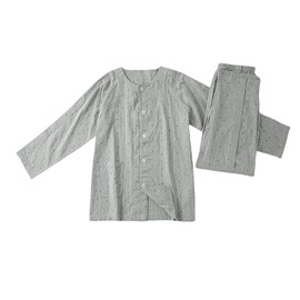 DURASIKO Bed Patient Gown,Patient Gown,Tear-Off Gown,Double-Layer Pure Cotton Gauze,Home Care/Post-Operation/Fracture/Disability/Rehabilitation Hospital Gown,Men's Long Grey Care Set