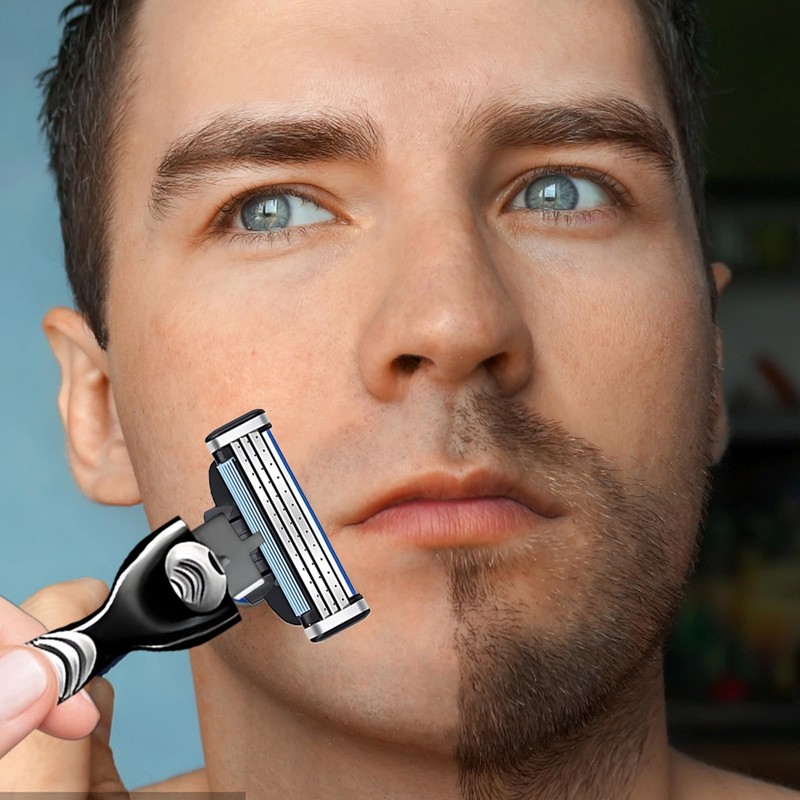 13 Razor Blades Set, Razor Blades for Men, 12 Single