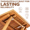 Melino Wooden Folding Outdoor Side Table 18x16x16 in, FSC Certified