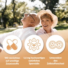 idine Capsules - Natural Wheat Germ Extract High Dose (Triticum Sativum) - 100% Vegan, 1.6 mg per Daily Dose - Laboratory Tested - 180 idine Capsules in Stock for 3 Months - HerbalPlant®