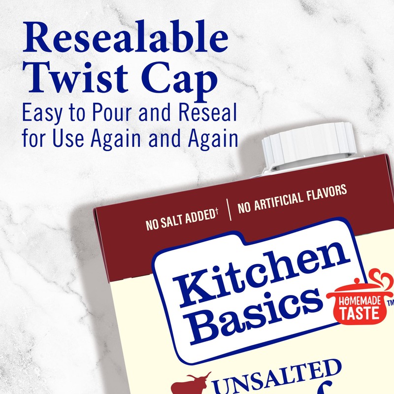 Kitchen Basics® Unsalted Beef Stock, 32 oz. Carton