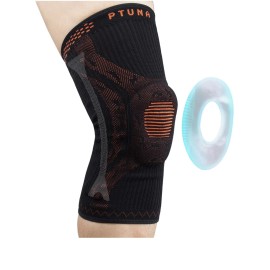 Ptuna Braces for Knee Pain, PTUNA Compression  Sleeve with Patella Gel Pad XL 2 Pack
