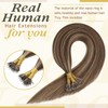 Sunny Hair Nano Bead Extensions Human Hair Dark Brown Highlight