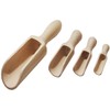 efo Versatile Wooden Scoops Set 4pcs - Multipurpose Wooden Spoons