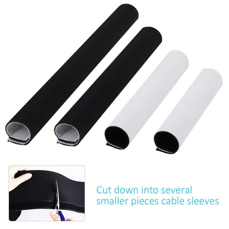 10cm Wide Cable Management Sleeve, Flexible Neoprene Cable Tidy Tube