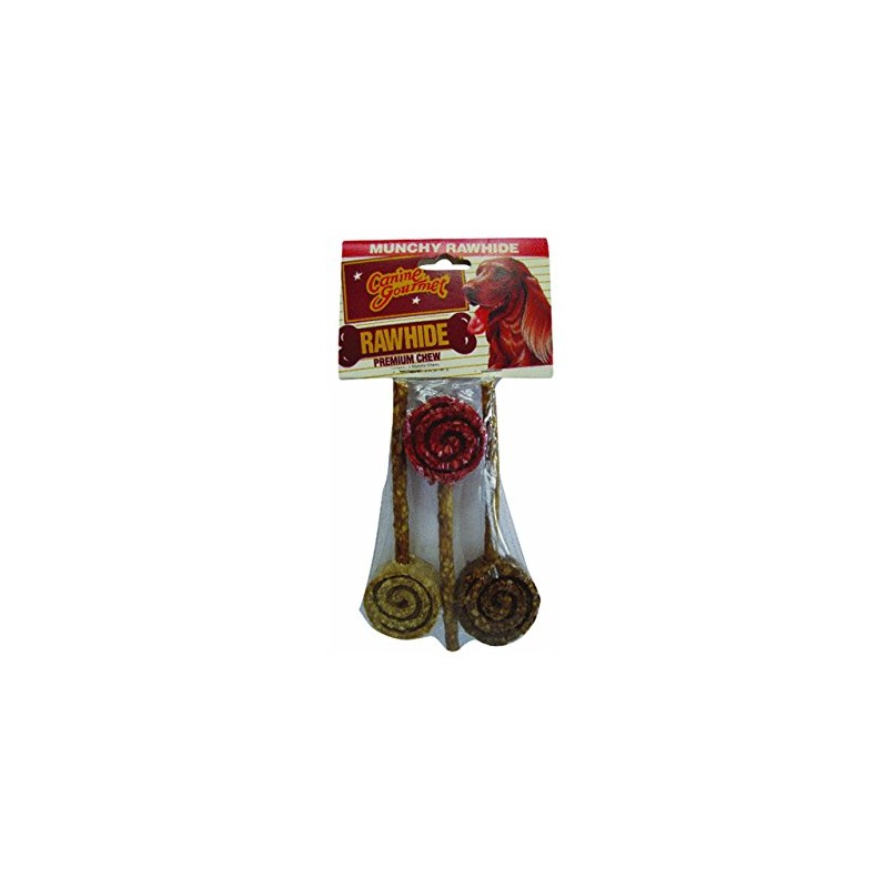 RUFFIN' IT American Leather Specialties 03176 Rawhide Lollipop Pet Treat